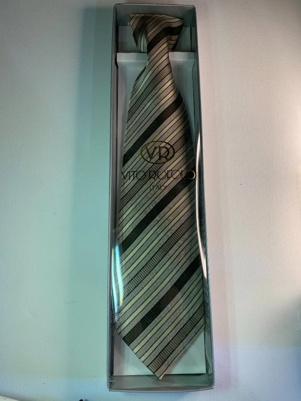 VITO RUFOLO 100% Silk Tie for Men Made in Italy 56